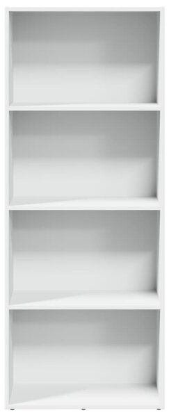 Fehér szerelt fa könyvespolc 60 x 30 x 152 cm