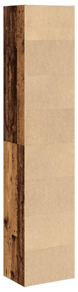 Antik fa színű szerelt fa könyvespolc 40 x 30 x 189 cm