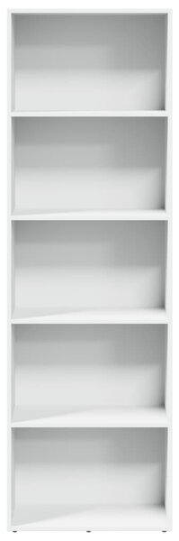 Fehér szerelt fa könyvespolc 60 x 30 x 189 cm