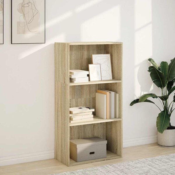 Sonoma tölgy színű szerelt fa könyvespolc 60 x 30 x 114 cm