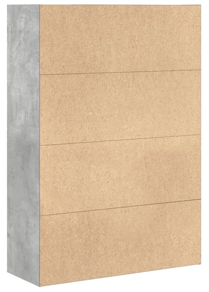 Betonszürke szerelt fa könyvespolc 80 x 30 x 114 cm