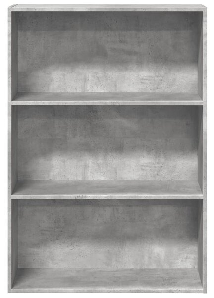 Betonszürke szerelt fa könyvespolc 80 x 30 x 114 cm