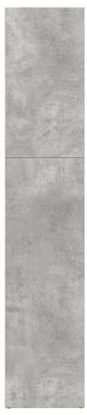 Betonszürke szerelt fa könyvespolc 80 x 30 x 152 cm