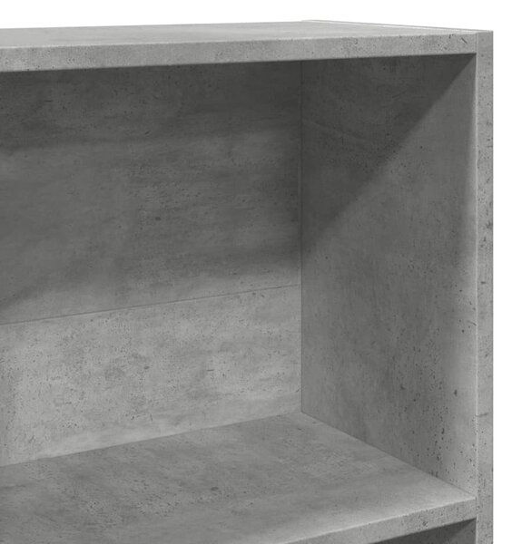 Betonszürke szerelt fa könyvespolc 80 x 30 x 114 cm