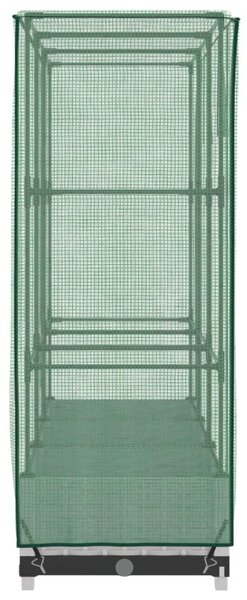 Rattan megjelenésű magaságyás melegháztakaróval 120x40x123 cm