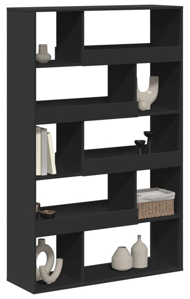 Fekete szerelt fa térelválasztó 100 x 33 x 156,5 cm