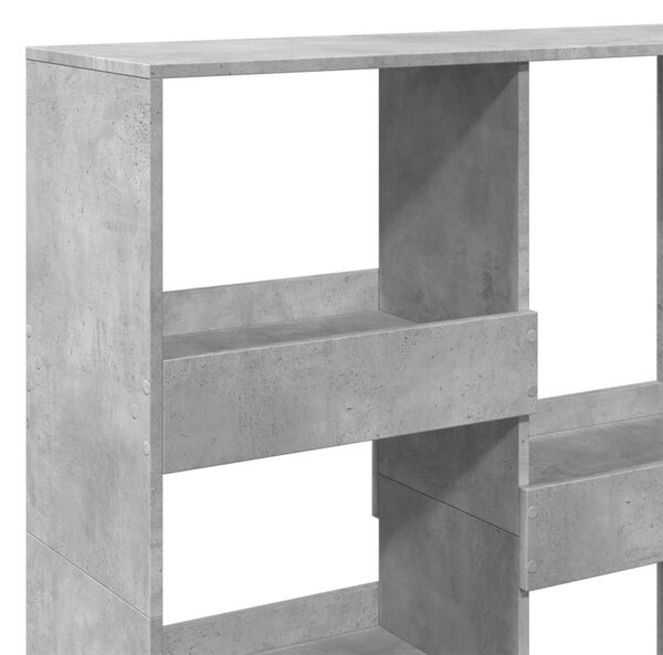 Betonszürke szerelt fa térelválasztó 100 x 33 x 115 cm