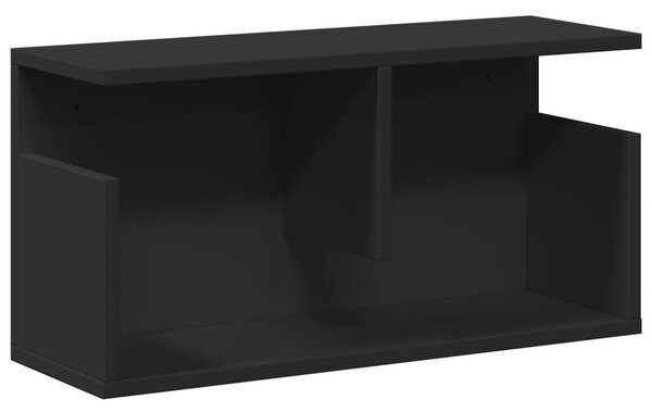 Fekete szerelt fa faliszekrény 60 x 20 x 30 cm