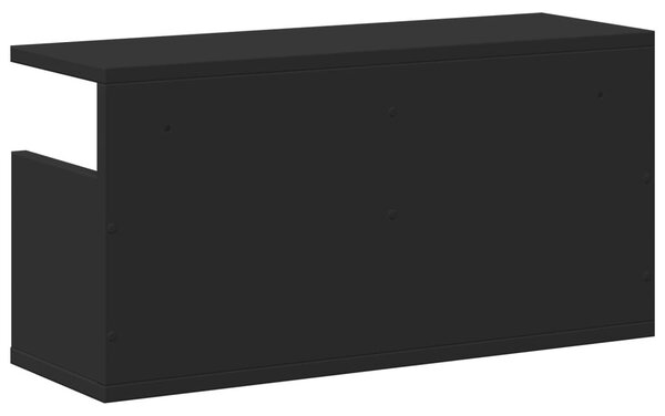 Fekete szerelt fa faliszekrény 60 x 20 x 30 cm