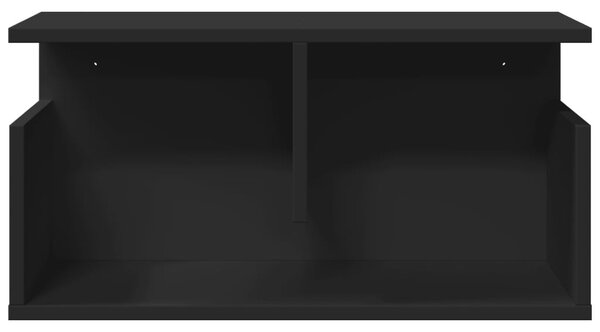 Fekete szerelt fa faliszekrény 60 x 20 x 30 cm