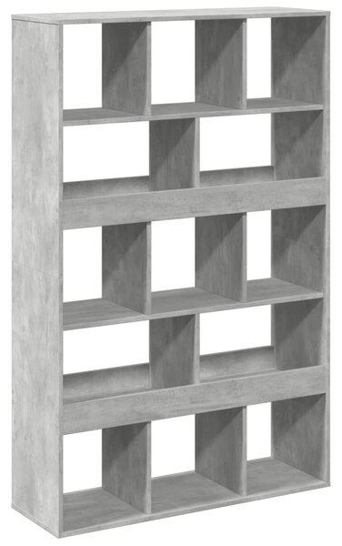 Betonszürke szerelt fa könyvespolc 100 x 33 x 156,5 cm