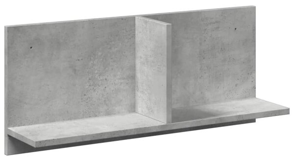 Betonszürke szerelt fa faliszekrény 70 x 16,5 x 30 cm