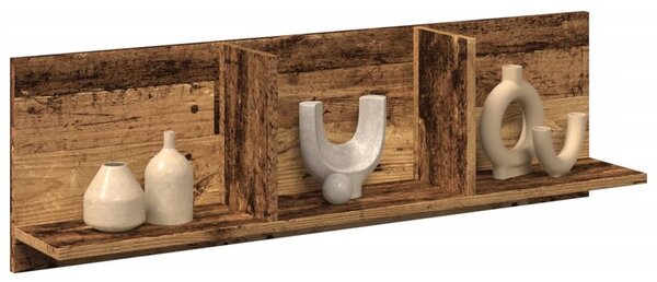 Antik fa színű szerelt fa faliszekrény 100 x 16,5 x 30 cm