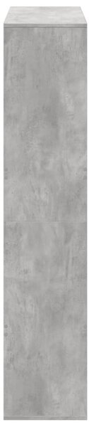 Betonszürke szerelt fa könyvespolc 100 x 33 x 156,5 cm