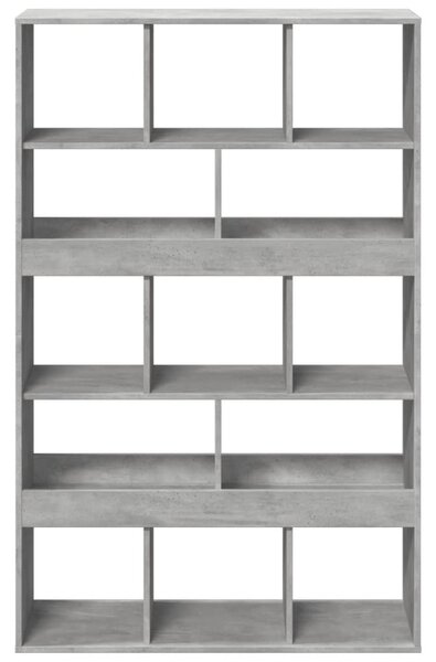 Betonszürke szerelt fa könyvespolc 100 x 33 x 156,5 cm