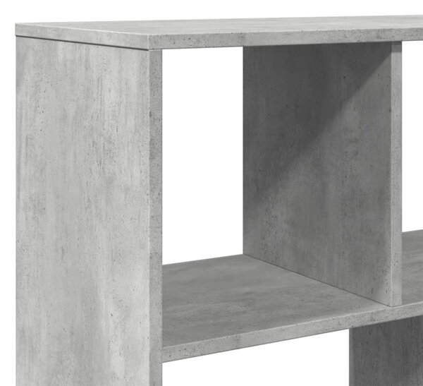 Betonszürke szerelt fa könyvespolc 100 x 33 x 156,5 cm