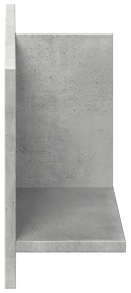 Betonszürke szerelt fa faliszekrény 70 x 16,5 x 30 cm