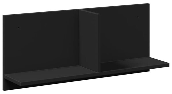 Fekete szerelt fa faliszekrény 70 x 16,5 x 30 cm