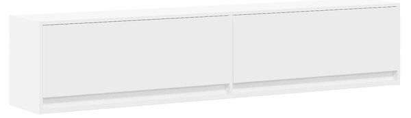 Fehér falra szerelhető TV-szekrény LED-del 180 x 31 x 38 cm