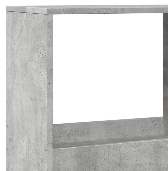 Betonszürke szerelt fa könyvespolc 100 x 33 x 175 cm