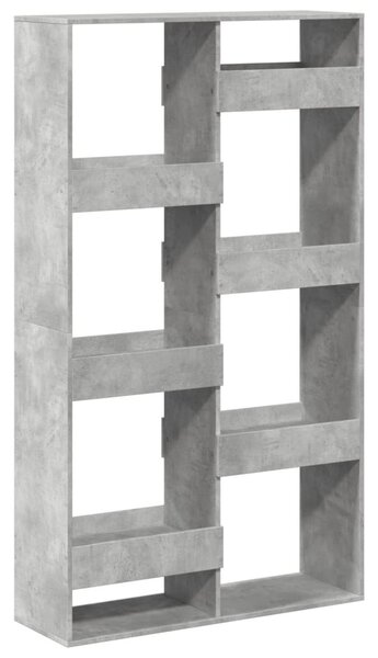 Betonszürke szerelt fa könyvespolc 100 x 33 x 175 cm