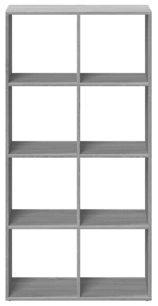 Szürke sonoma szerelt fa elválasztó könyvespolc 69,5x29x137,5cm