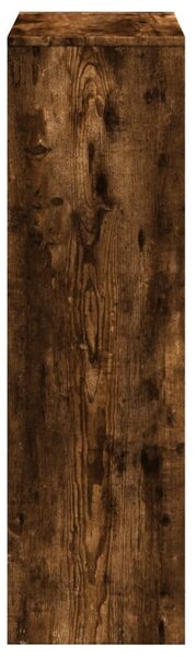 3 szintes füstös tölgy fa elválasztó könyvespolc 99x29x99 cm