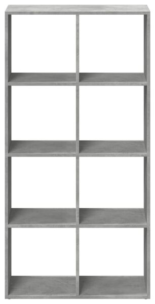 Betonszürke szerelt fa elválasztó könyvespolc 69,5x29x137,5 cm