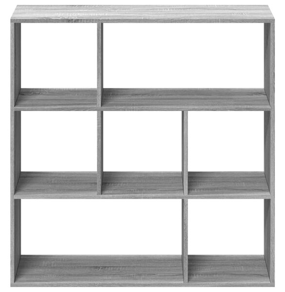 Szürke sonoma szerelt fa elválasztó könyvespolc 102x29x103,5cm