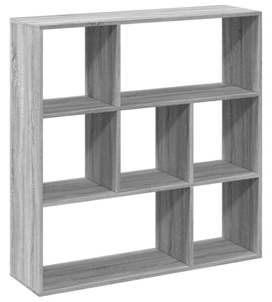 Szürke sonoma szerelt fa elválasztó könyvespolc 102x29x103,5cm