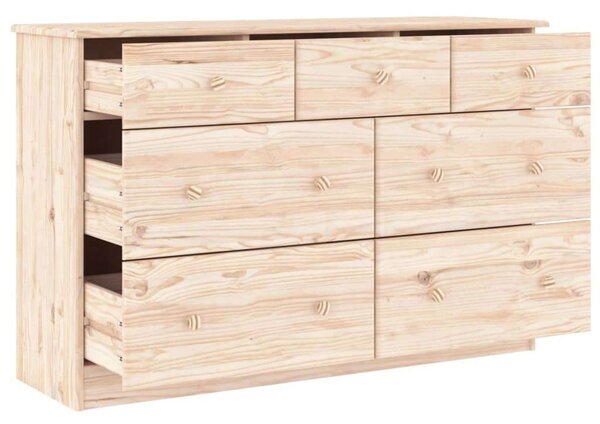 VidaXL ALTA Fenyőfa Komód - 7 Fiók - 112x35x73 cm