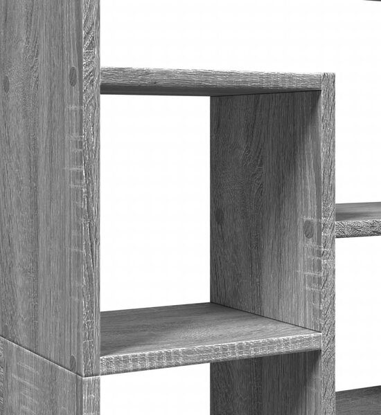 Szürke sonoma színű szerelt fa könyvespolc 72 x 20 x 120,5 cm