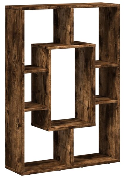 Füstös tölgy színű szerelt fa könyvespolc 63 x 20 x 90 cm