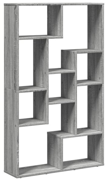 Szürke sonoma színű szerelt fa könyvespolc 72 x 20 x 120,5 cm