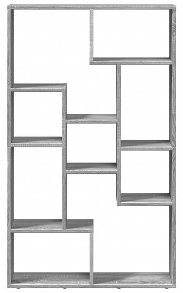 Szürke sonoma színű szerelt fa könyvespolc 72 x 20 x 120,5 cm