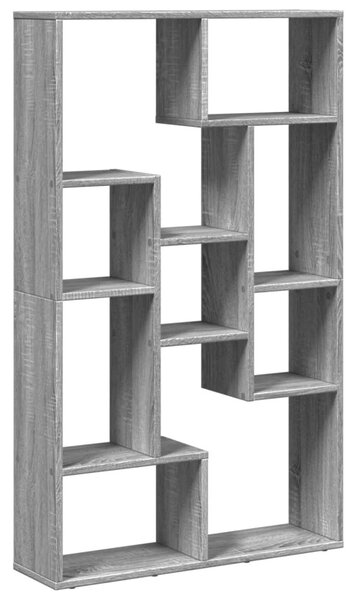 Szürke sonoma színű szerelt fa könyvespolc 72 x 20 x 120,5 cm