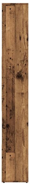 Antik fa színű szerelt fa könyvespolc 67 x 24 x 161 cm