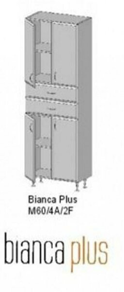 Bianca Plus Fürdőszobabútor - Magas Szekrény - 60 cm