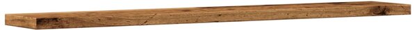 4 db antik fa színű szerelt fa könyvespolc 60 x 10 x 1,5 cm