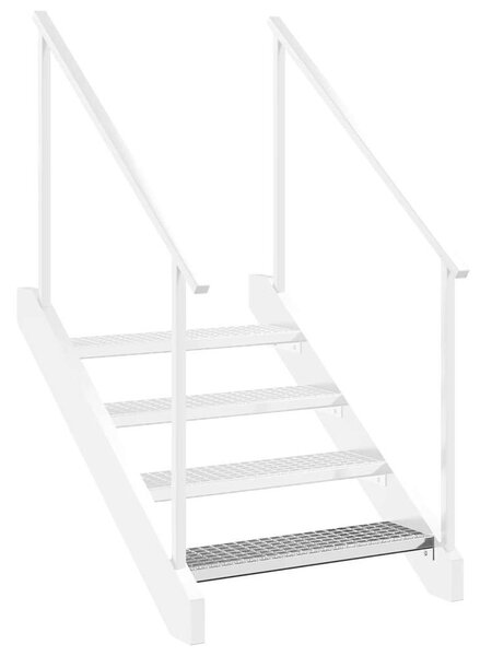Horganyzott acél rácsos lépcsőfok 60 x 24 x 7 cm