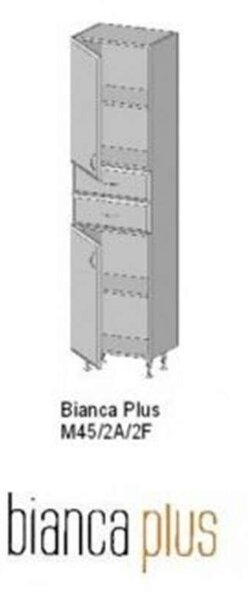 Bianca Plus Magasszekrény - Fürdőszoba - 187 cm