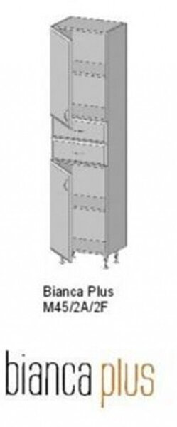 Bianca Plus Magasszekrény - Fürdőszoba - 187 cm