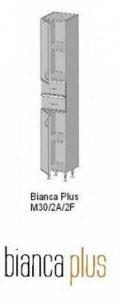 Bianca Plus Fürdőszobabútor Magas Szekrény - 30cm