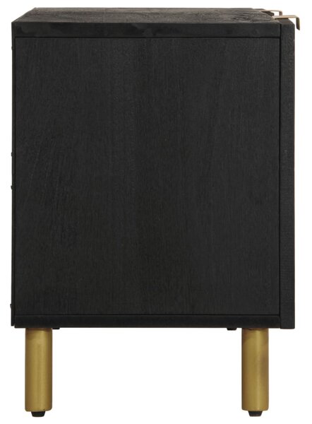 Fekete szerelt fa TV-szekrény 105 x 33 x 46 cm