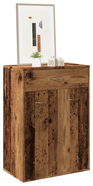 Antik fa színű szerelt fa cipősszekrény 60 x 35 x 84 cm