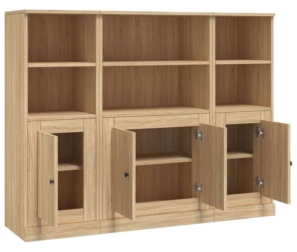 VidaXL Sonoma Tölgy Fa Magasszekrény - 3 db - 132x35,5x103,5 cm