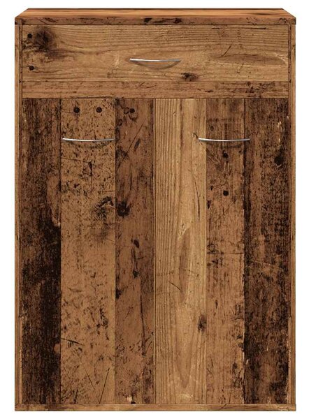 Antik fa színű szerelt fa cipősszekrény 60 x 35 x 84 cm