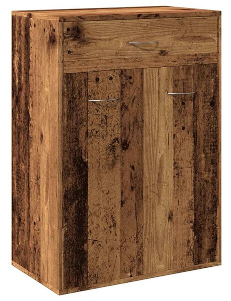 Antik fa színű szerelt fa cipősszekrény 60 x 35 x 84 cm