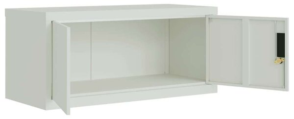 VidaXL világosszürke acél irattartó szekrény 90x40x240 cm