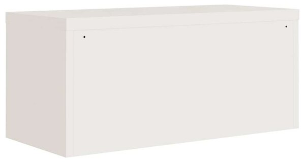 VidaXL Akasztós Fém Irattartó Szekrény - Fehér - 90x40x145 cm